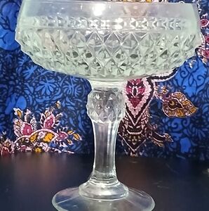 Indiana Glass Clear Pedestal Bowl